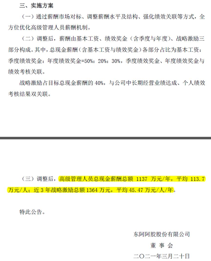 东阿阿胶财务洗澡之谜：年薪百万留不住管理层，研发投入重点是驴